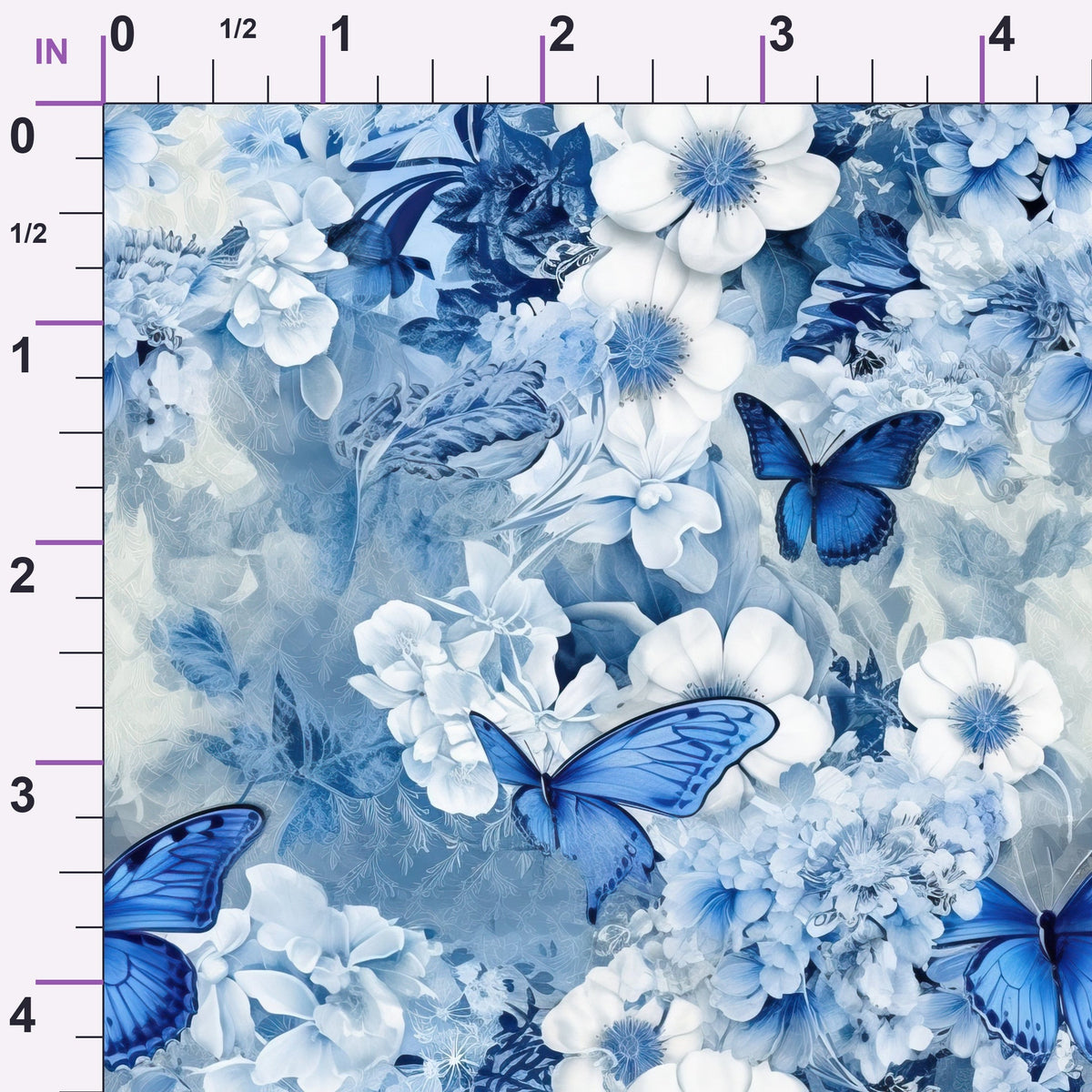 Sapphire Flutter Pattern 8 Minky Fabric