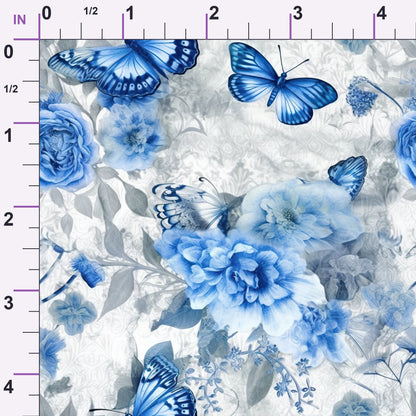 Sapphire Flutter Pattern 9 Minky Fabric