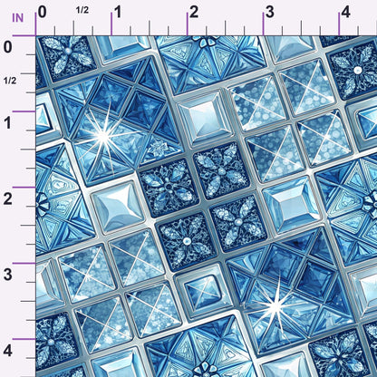 Sapphire Gleam Pattern 14 Minky Fabric