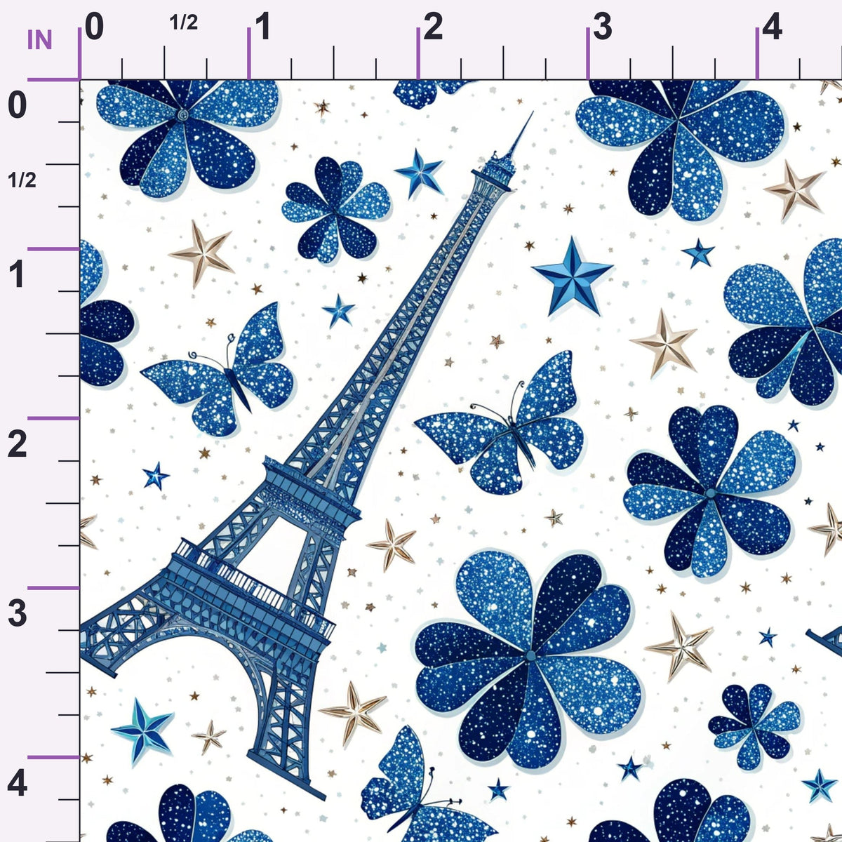 Sapphire Gleam Pattern 4 Minky Fabric