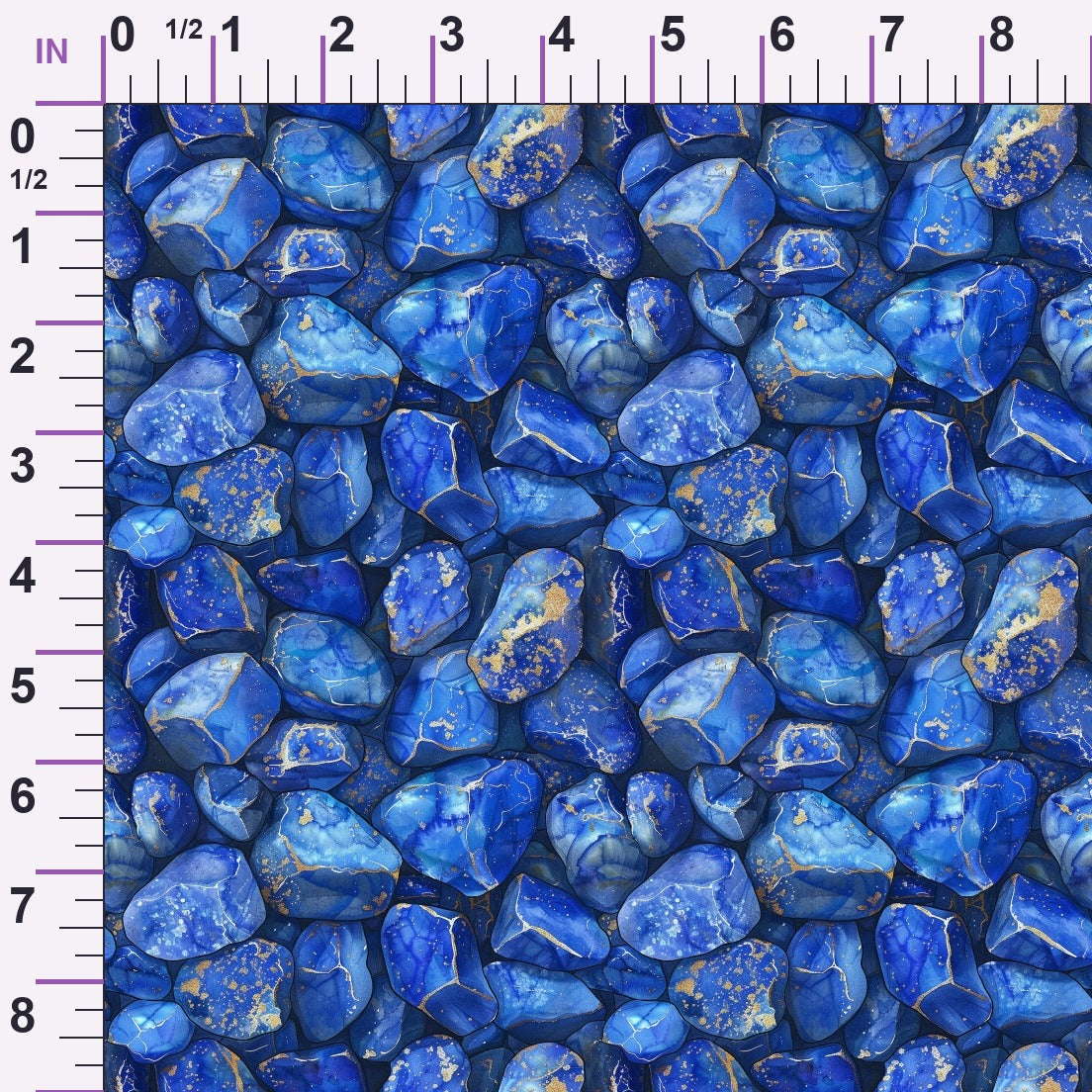 Sapphire Quarry Pattern 4 Minky Fabric