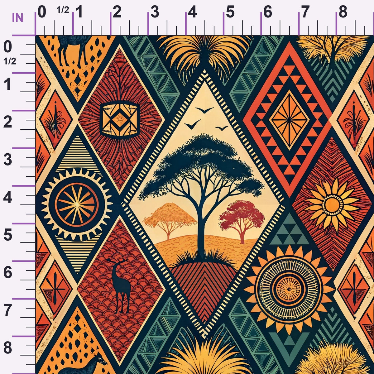 Savanna Diamonds Pattern 2 Minky Fabric