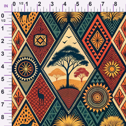 Savanna Diamonds Pattern 2 Minky Fabric