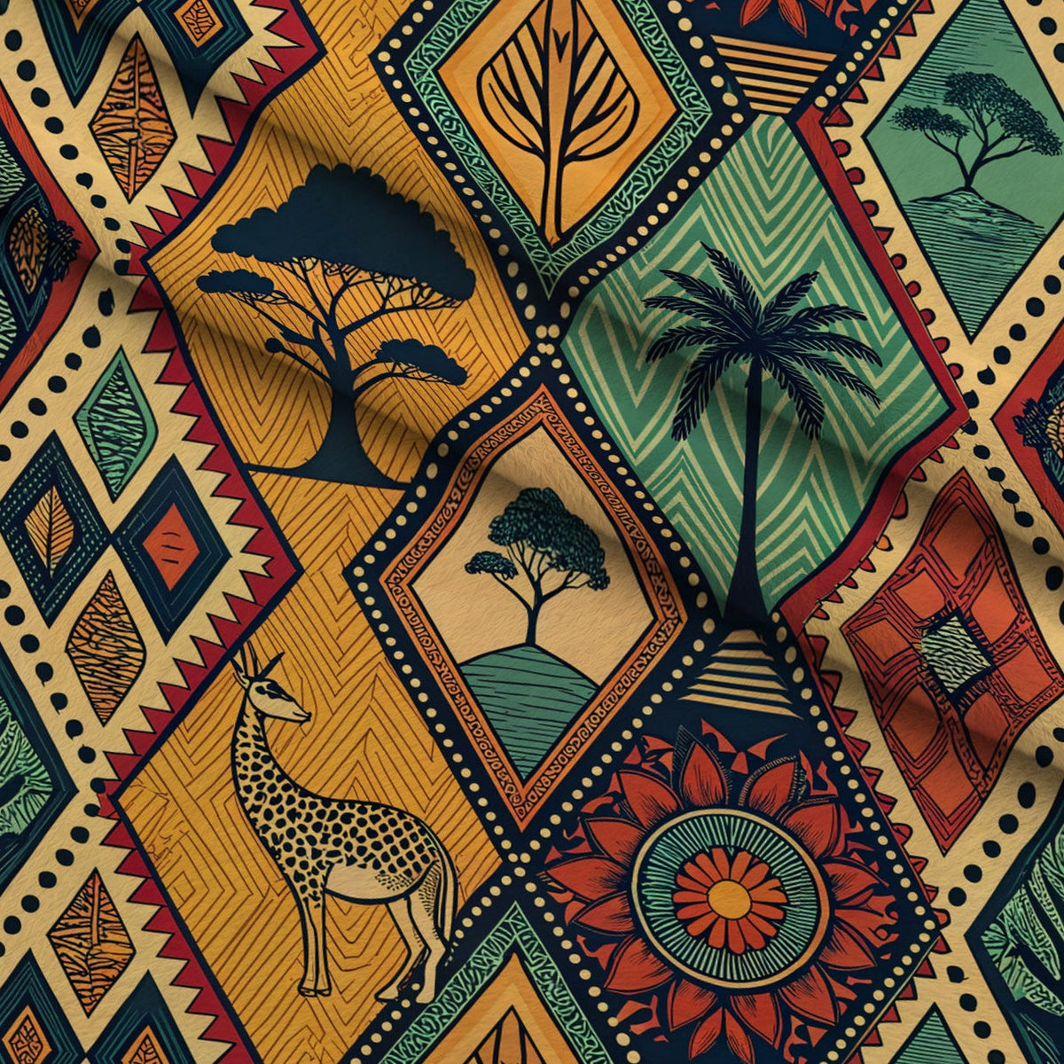 Savanna Diamonds Pattern 7 Minky Fabric