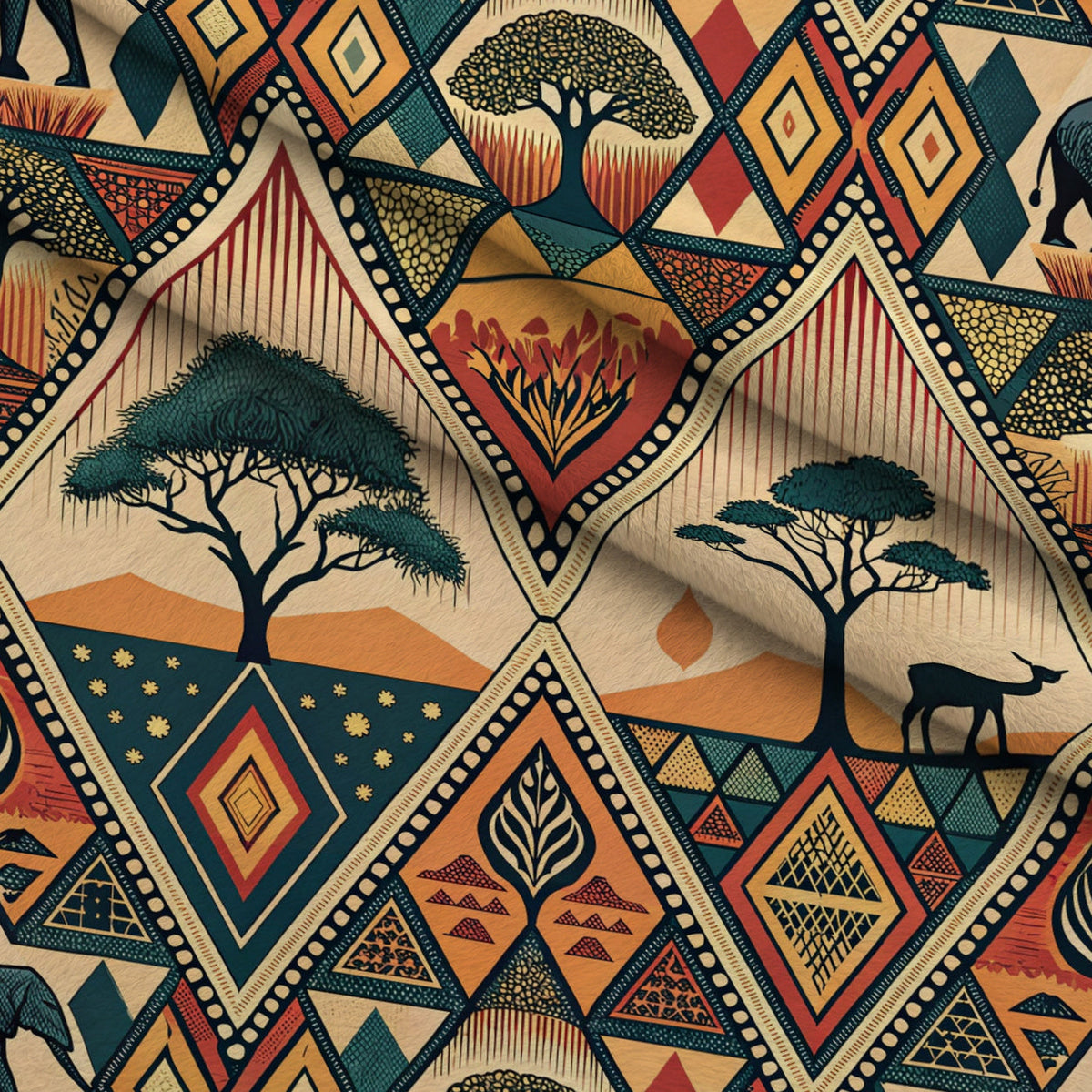 Savanna Diamonds Pattern 8 Minky Fabric