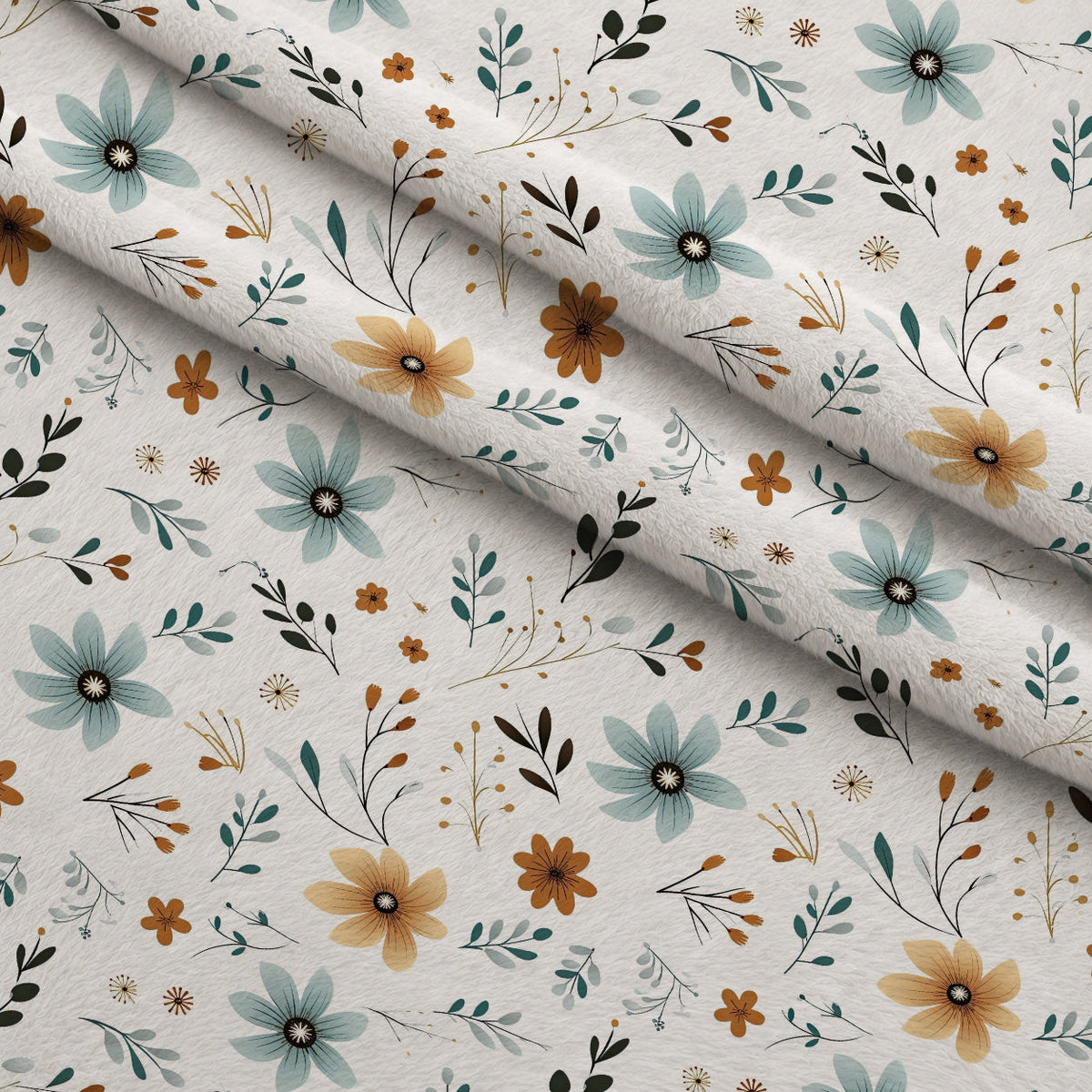 Scandi Meadow Pattern 1 Minky Fabric