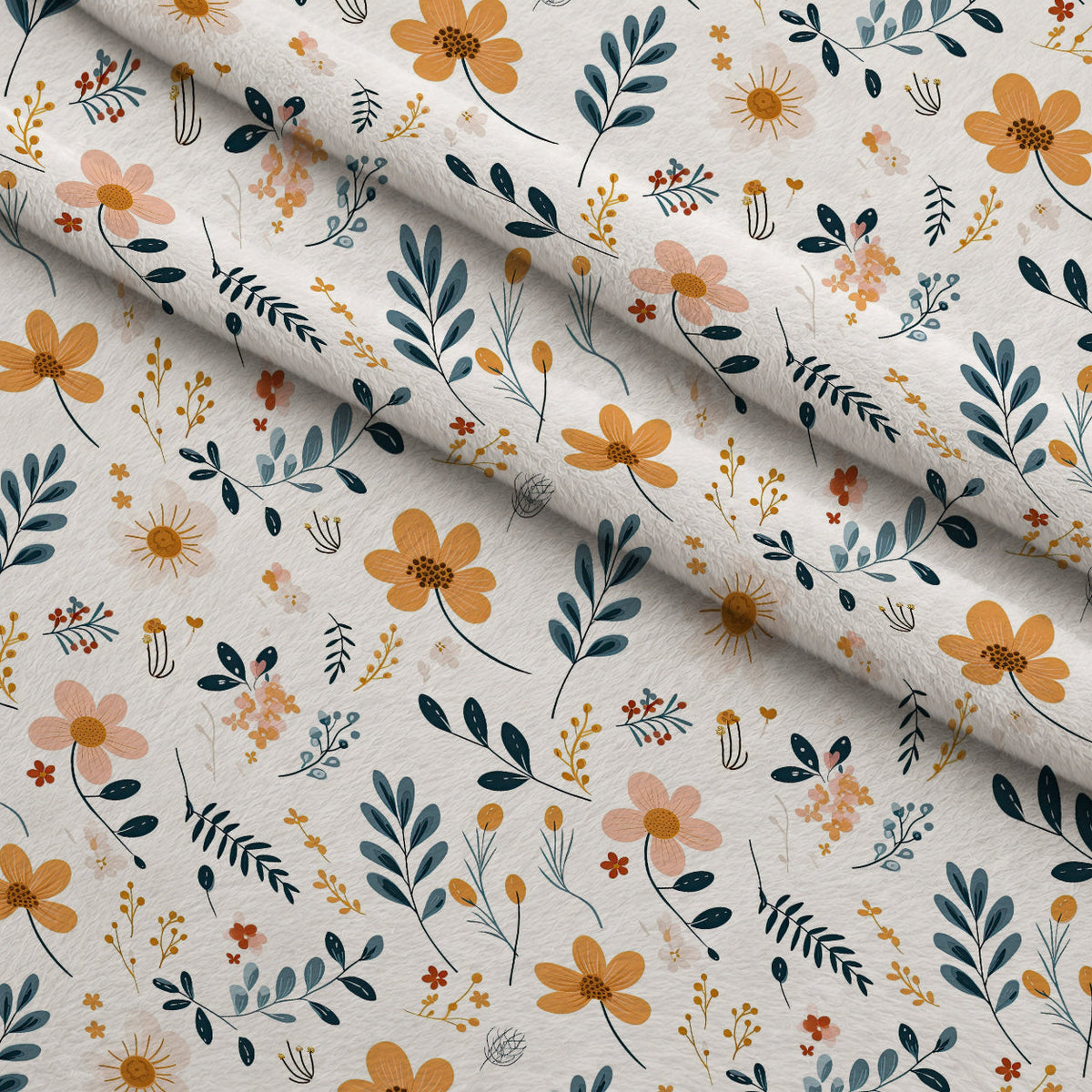 Scandi Meadow Pattern 10 Minky Fabric