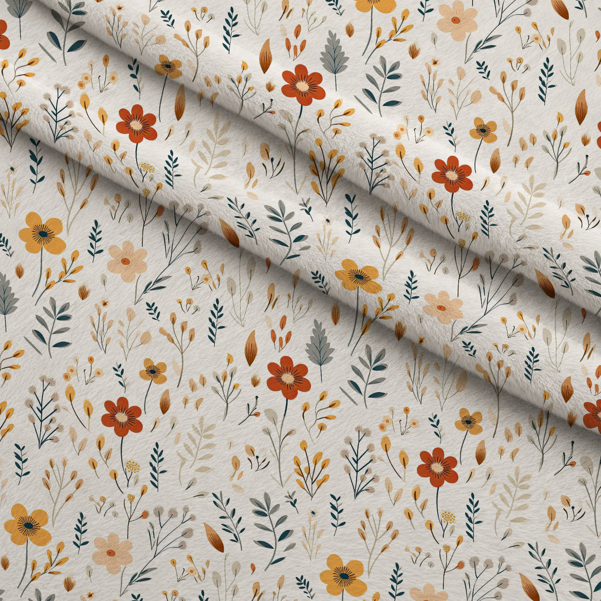 Scandi Meadow Pattern 12 Minky Fabric