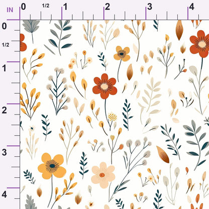 Scandi Meadow Pattern 12 Minky Fabric