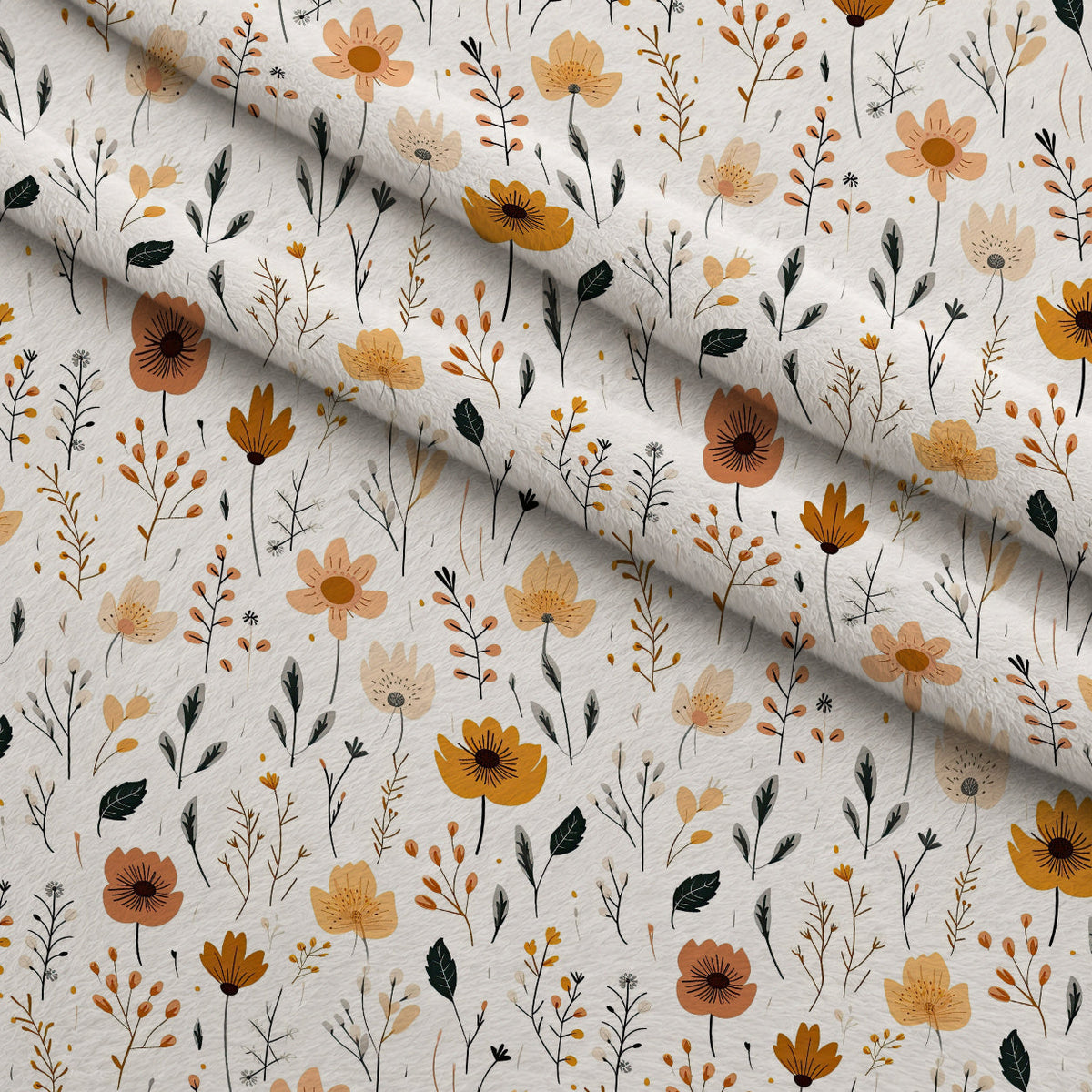 Scandi Meadow Pattern 5 Minky Fabric
