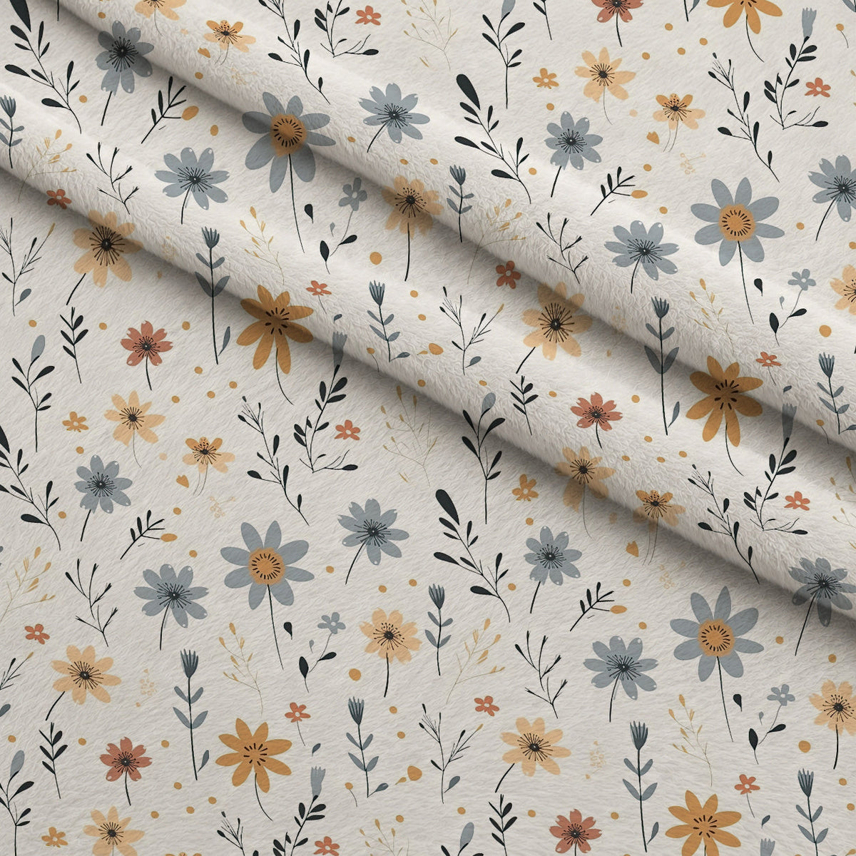 Scandi Meadow Pattern 7 Minky Fabric