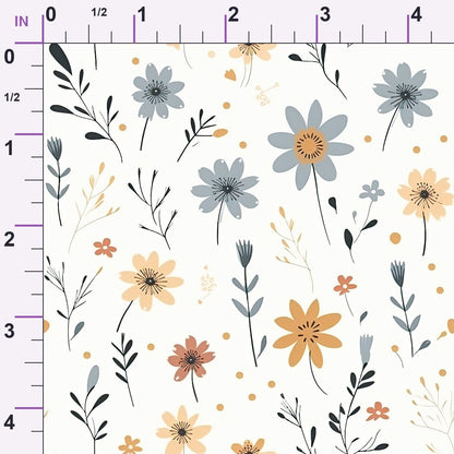 Scandi Meadow Pattern 7 Minky Fabric