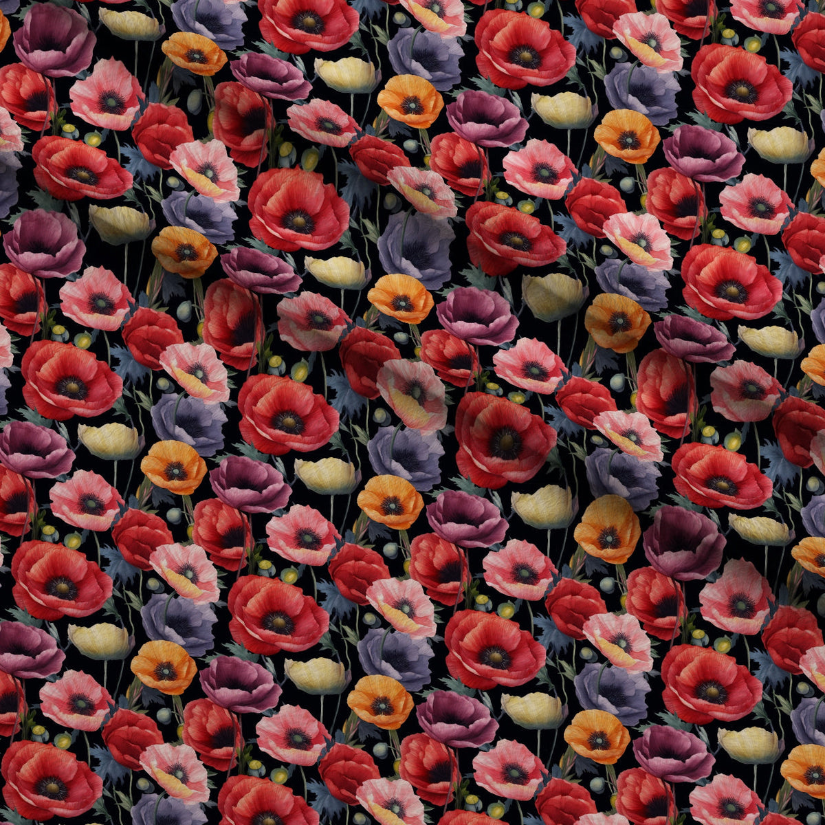 Scarlet Meadow Pattern 10 Minky Fabric