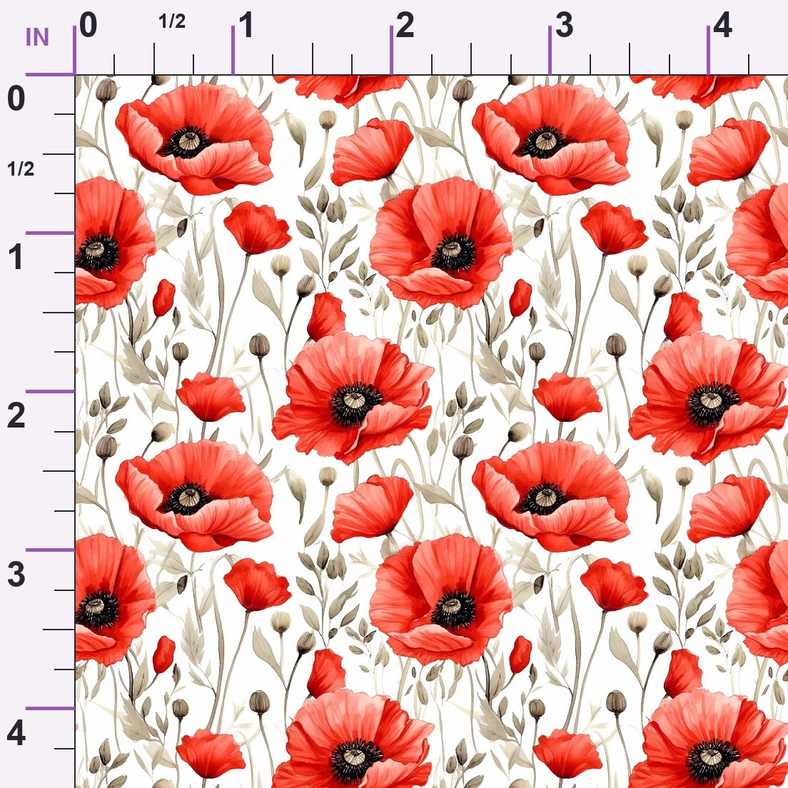 Scarlet Meadow Pattern 11 Minky Fabric