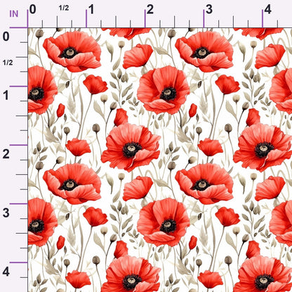Scarlet Meadow Pattern 11 Minky Fabric