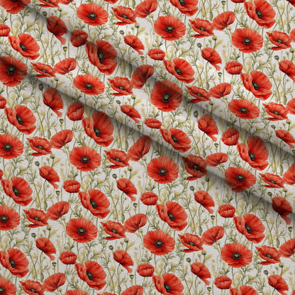 Scarlet Meadow Pattern 12 Minky Fabric