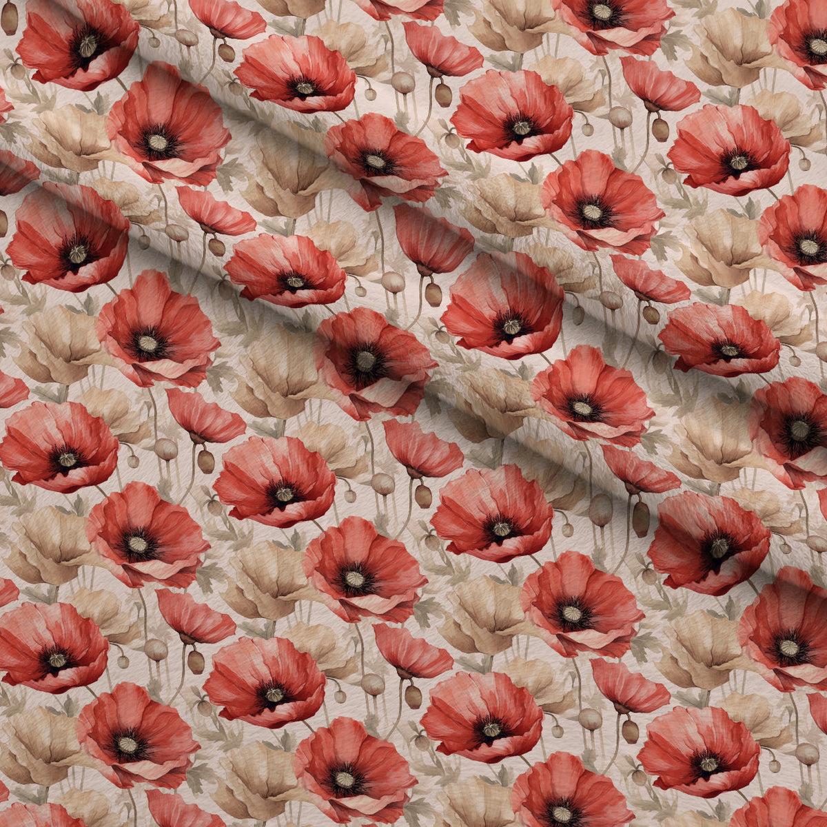Scarlet Meadow Pattern 2 Minky Fabric