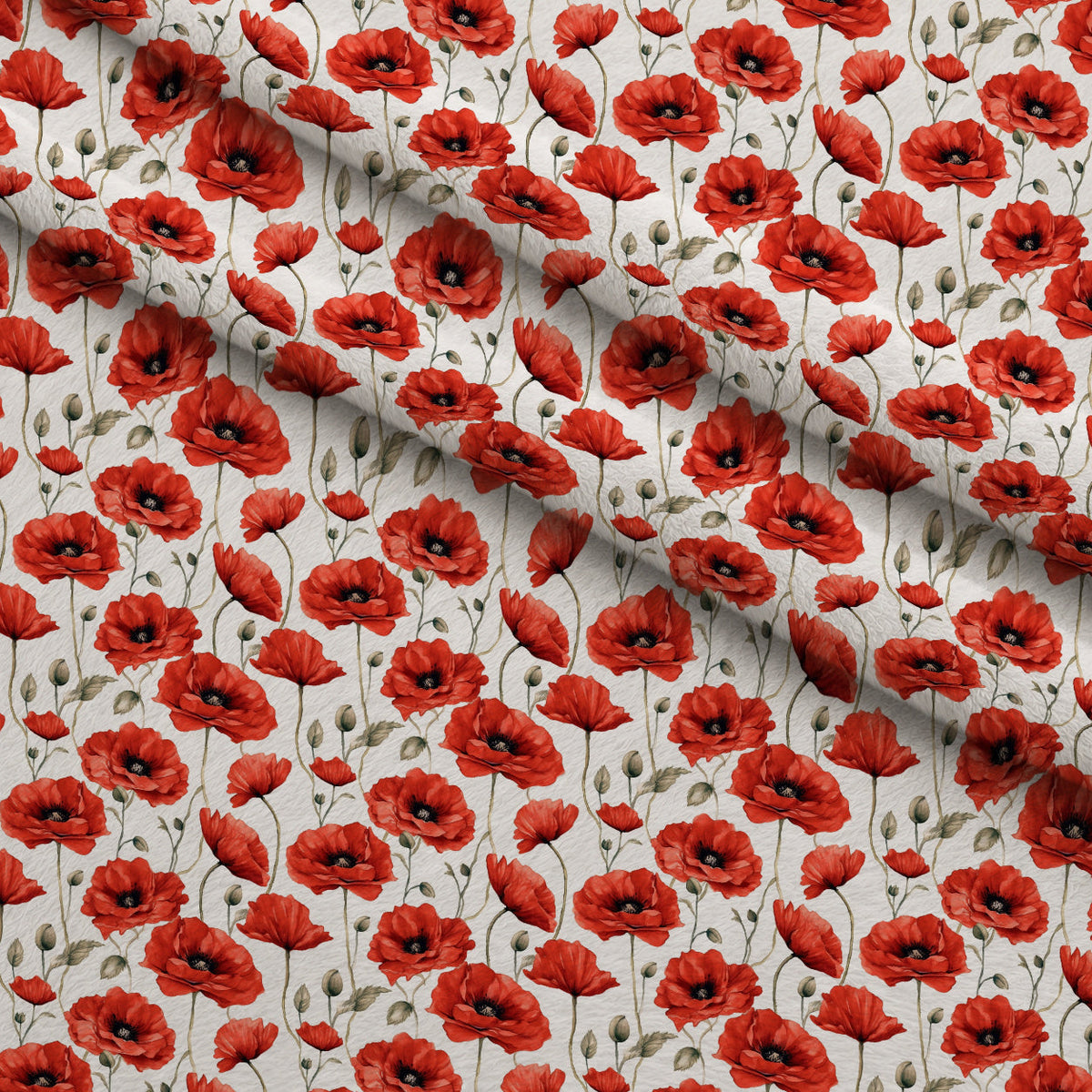 Scarlet Meadow Pattern 3 Minky Fabric
