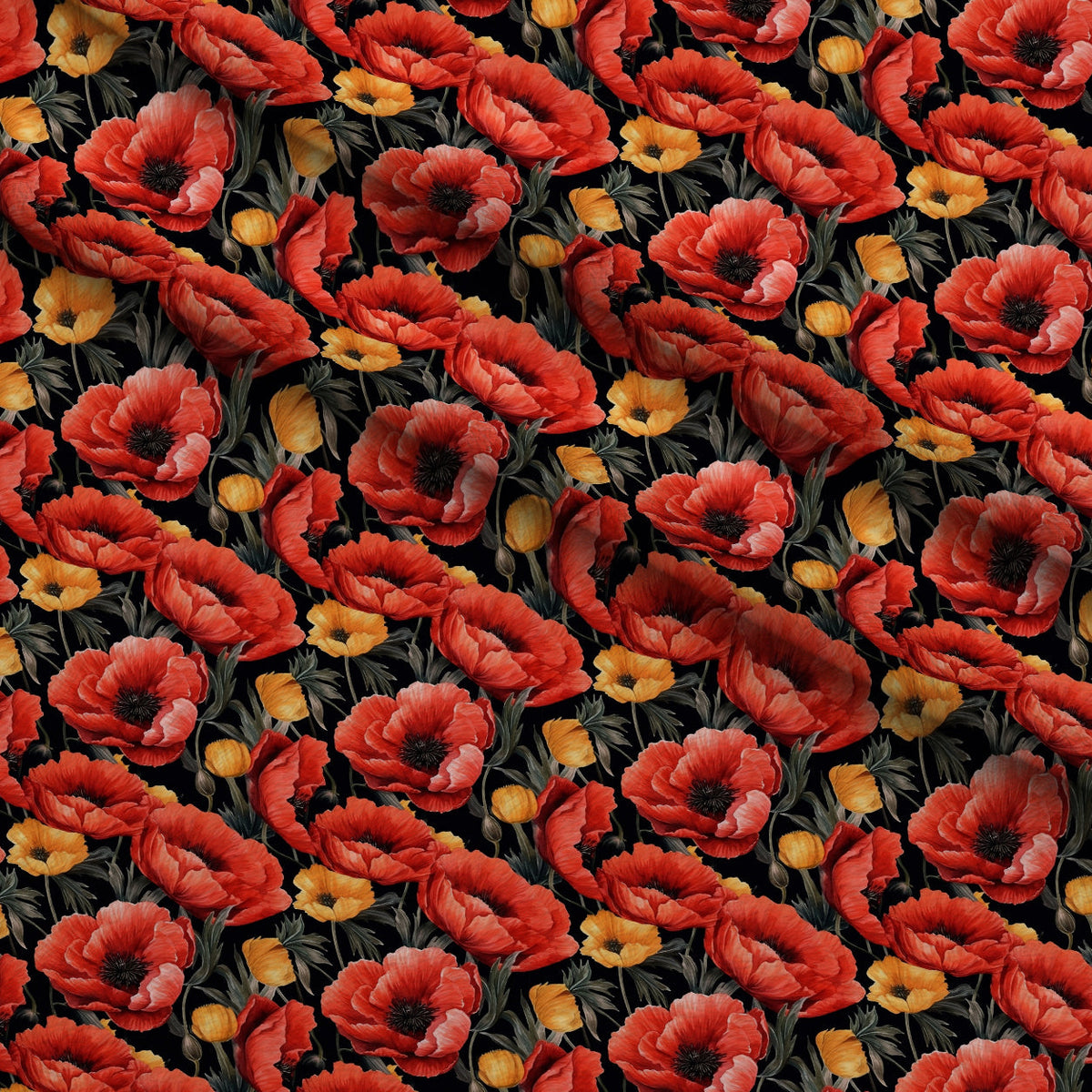 Scarlet Meadow Pattern 6 Minky Fabric