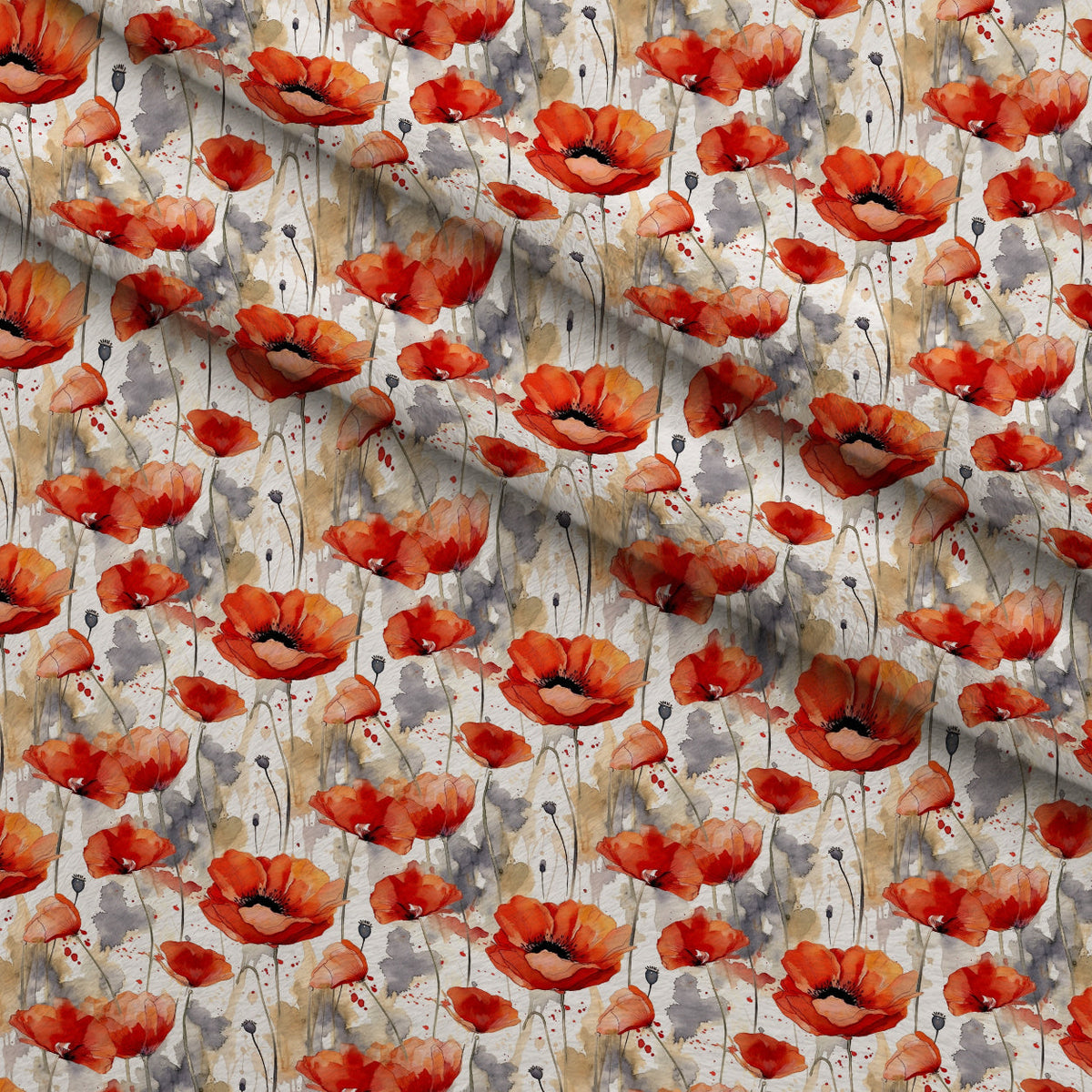 Scarlet Meadow Pattern 8 Minky Fabric