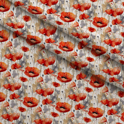 Scarlet Meadow Pattern 8 Minky Fabric