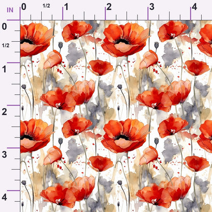 Scarlet Meadow Pattern 8 Minky Fabric
