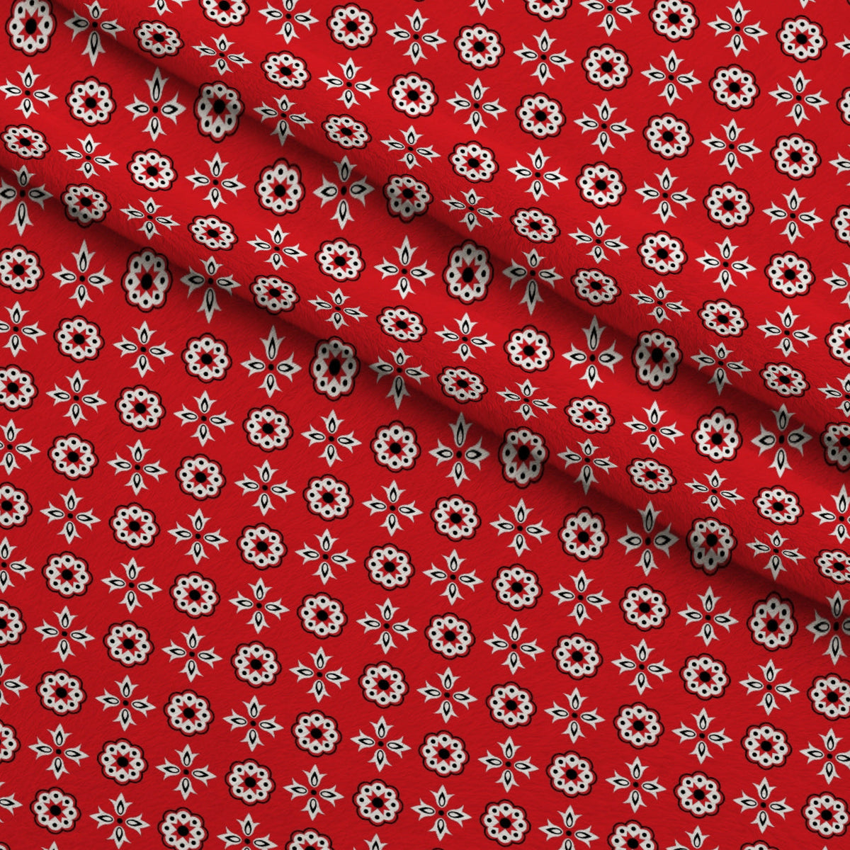 Scarlet Paisley Pattern 12 Minky Fabric