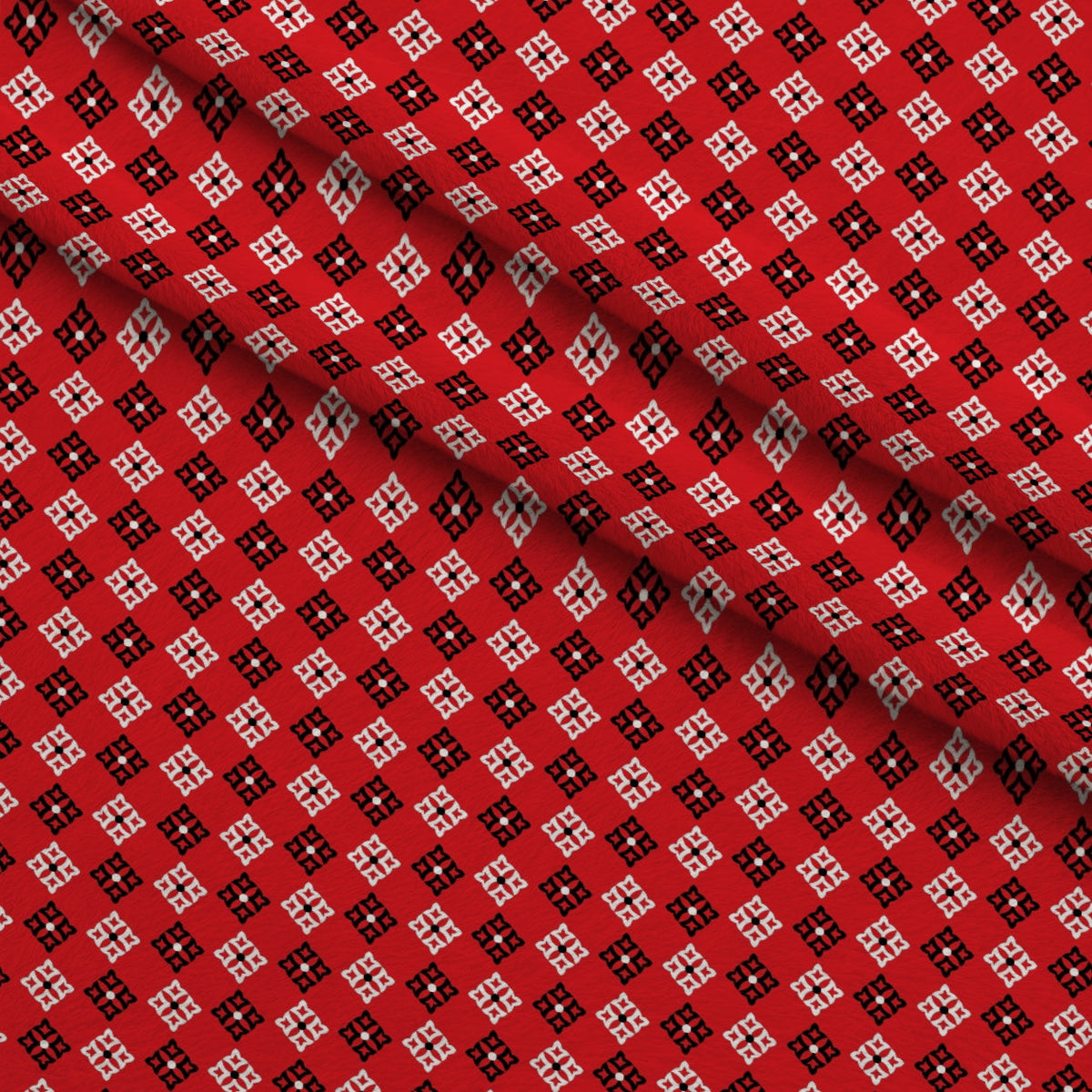 Scarlet Paisley Pattern 5 Minky Fabric