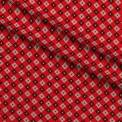 Scarlet Paisley Pattern 5 Minky Fabric