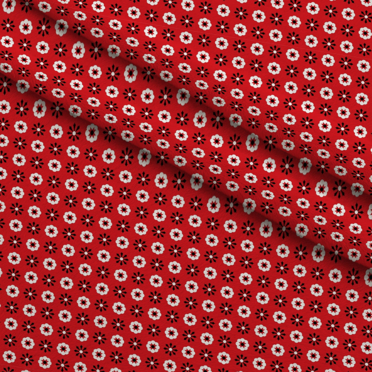 Scarlet Paisley Pattern 7 Minky Fabric
