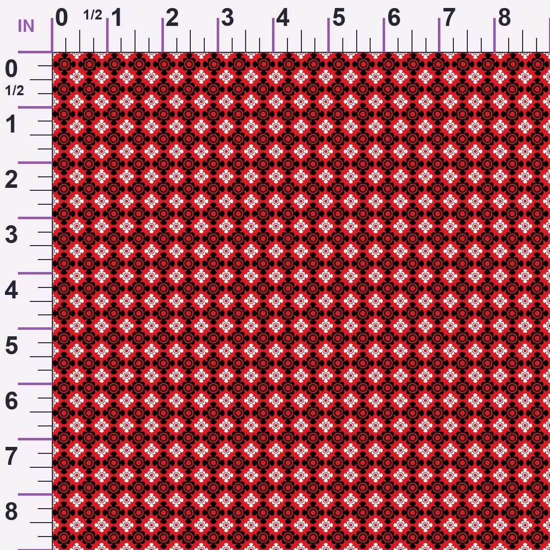 Scarlet Paisley Pattern 8 Minky Fabric