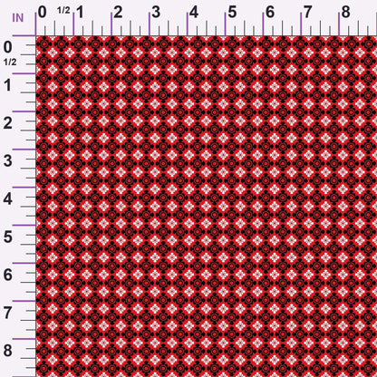 Scarlet Paisley Pattern 8 Minky Fabric