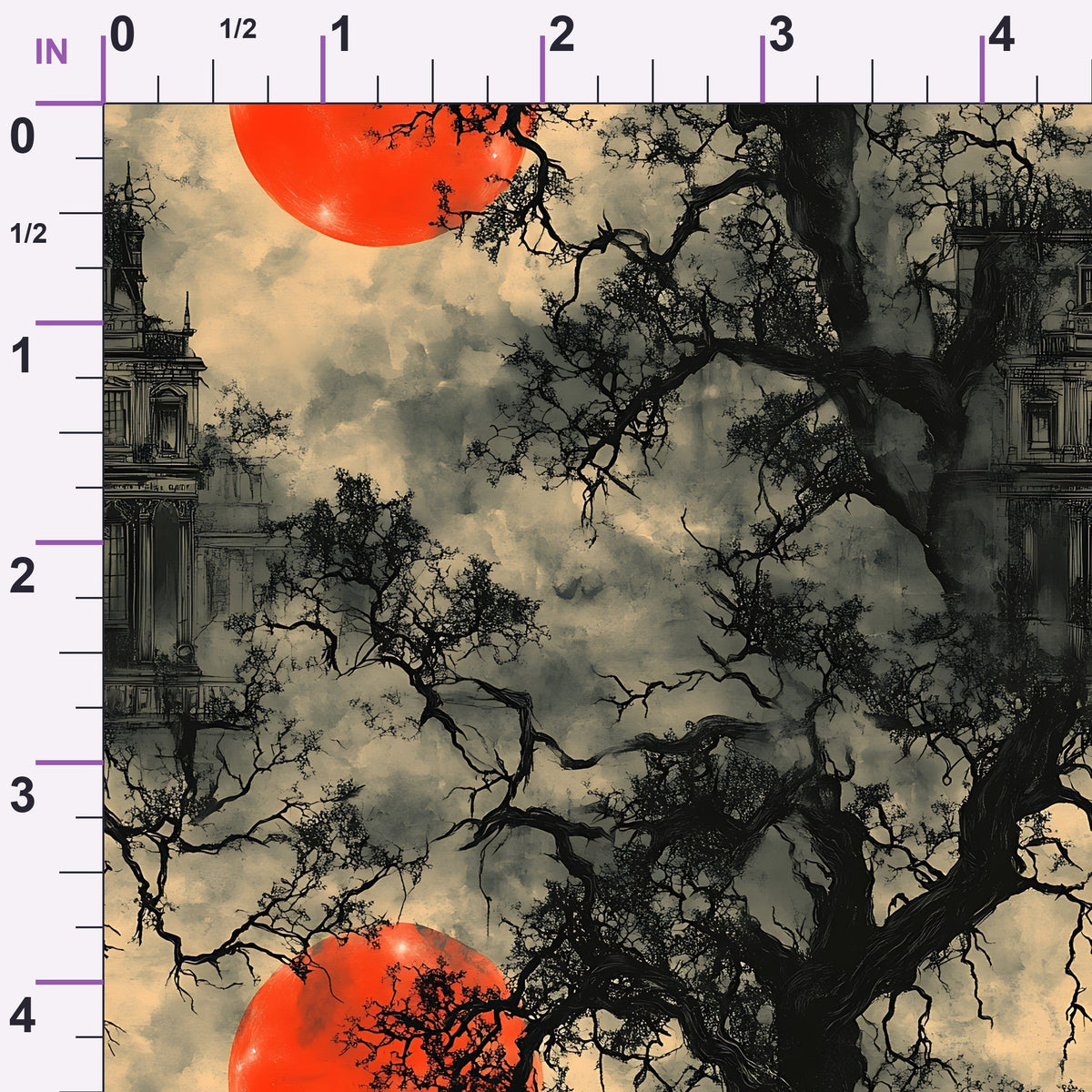 Scarlet Spires Pattern 10 Minky Fabric