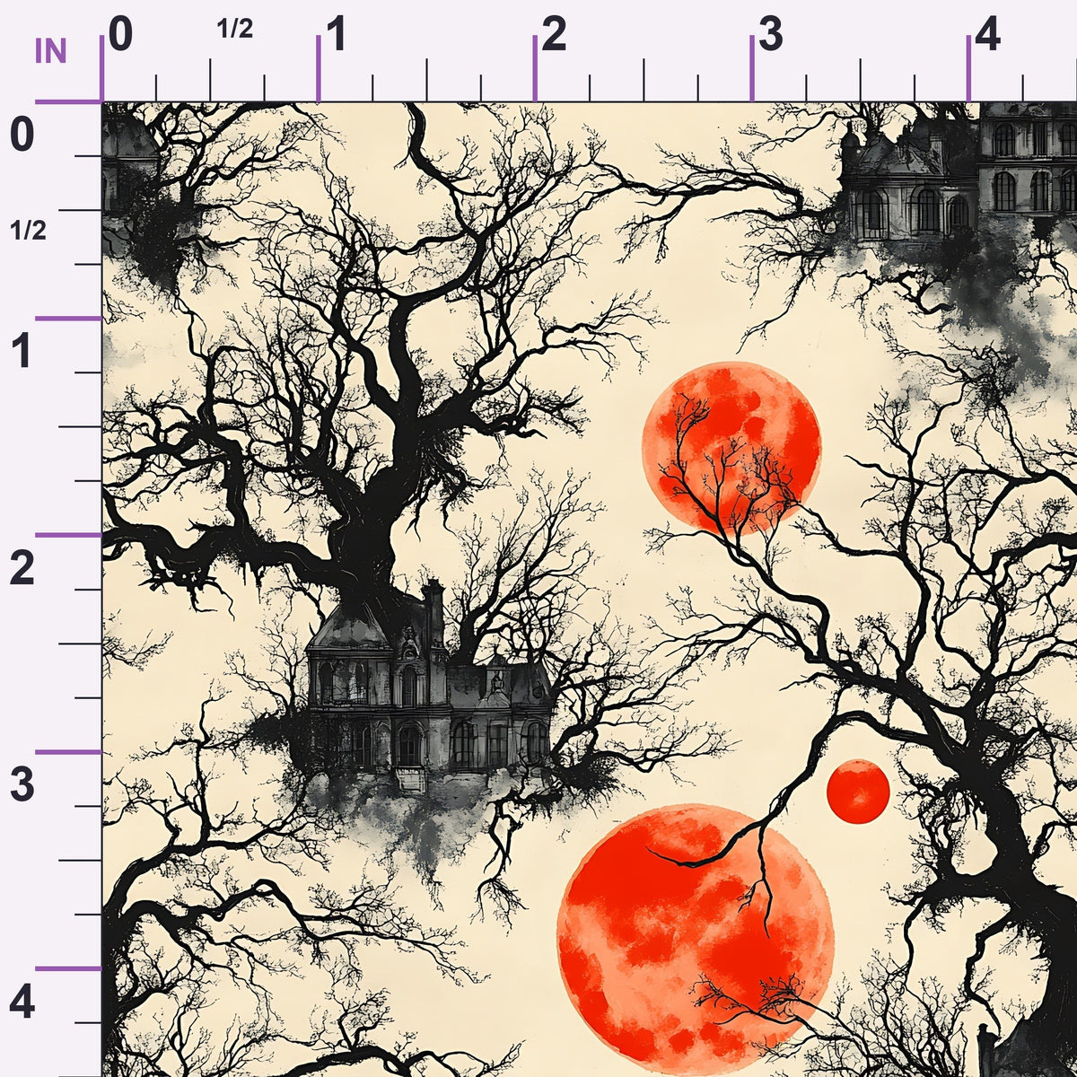 Scarlet Spires Pattern 14 Minky Fabric
