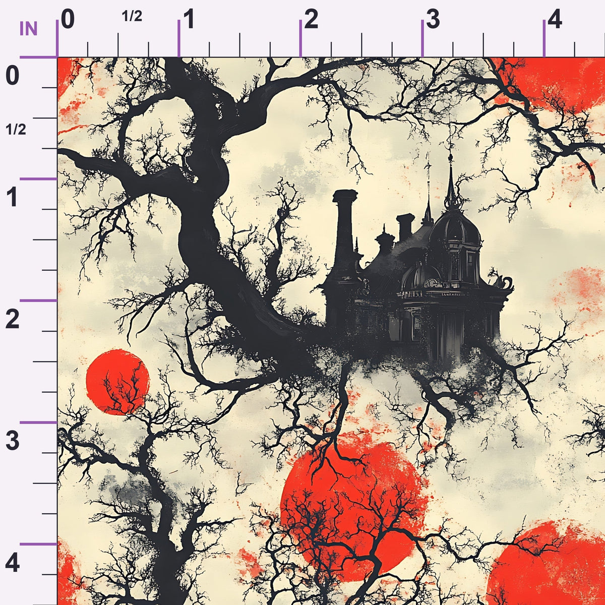 Scarlet Spires Pattern 17 Minky Fabric