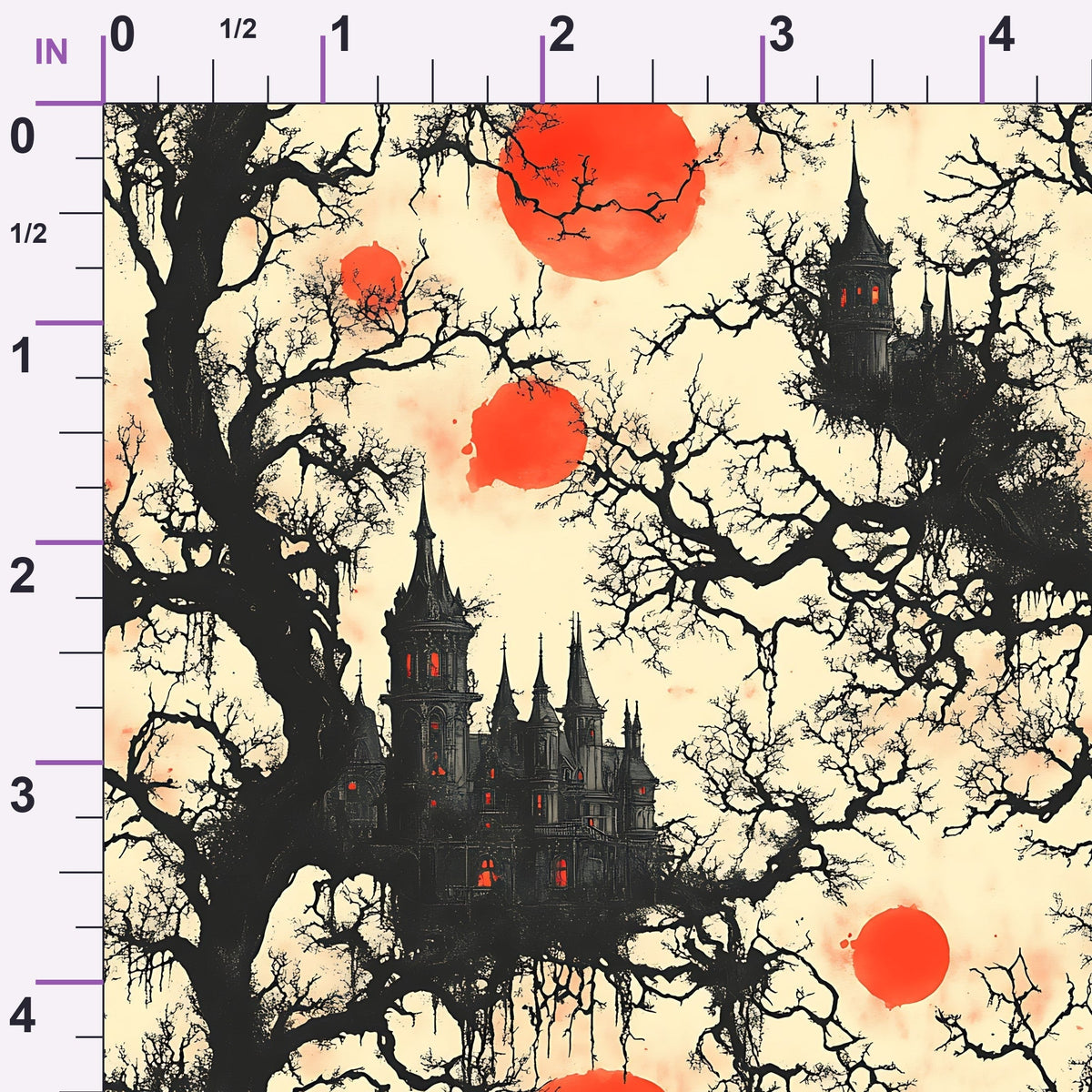 Scarlet Spires Pattern 19 Minky Fabric