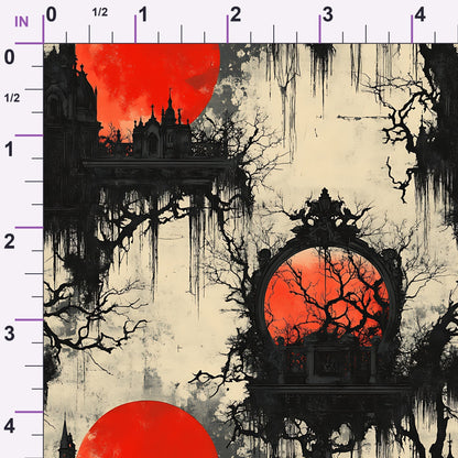 Scarlet Spires Pattern 2 Minky Fabric