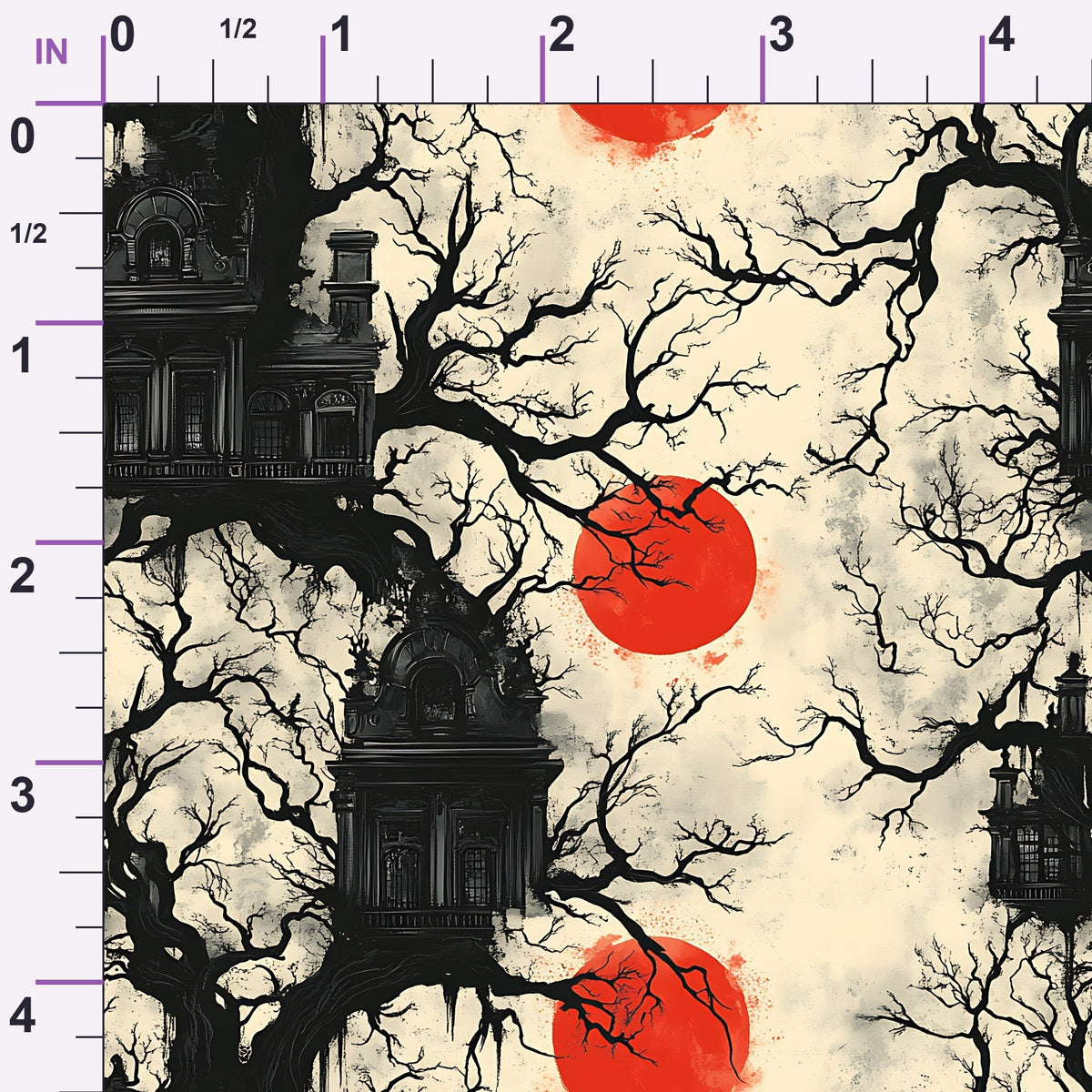 Scarlet Spires Pattern 3 Minky Fabric