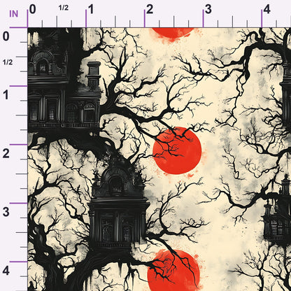 Scarlet Spires Pattern 3 Minky Fabric