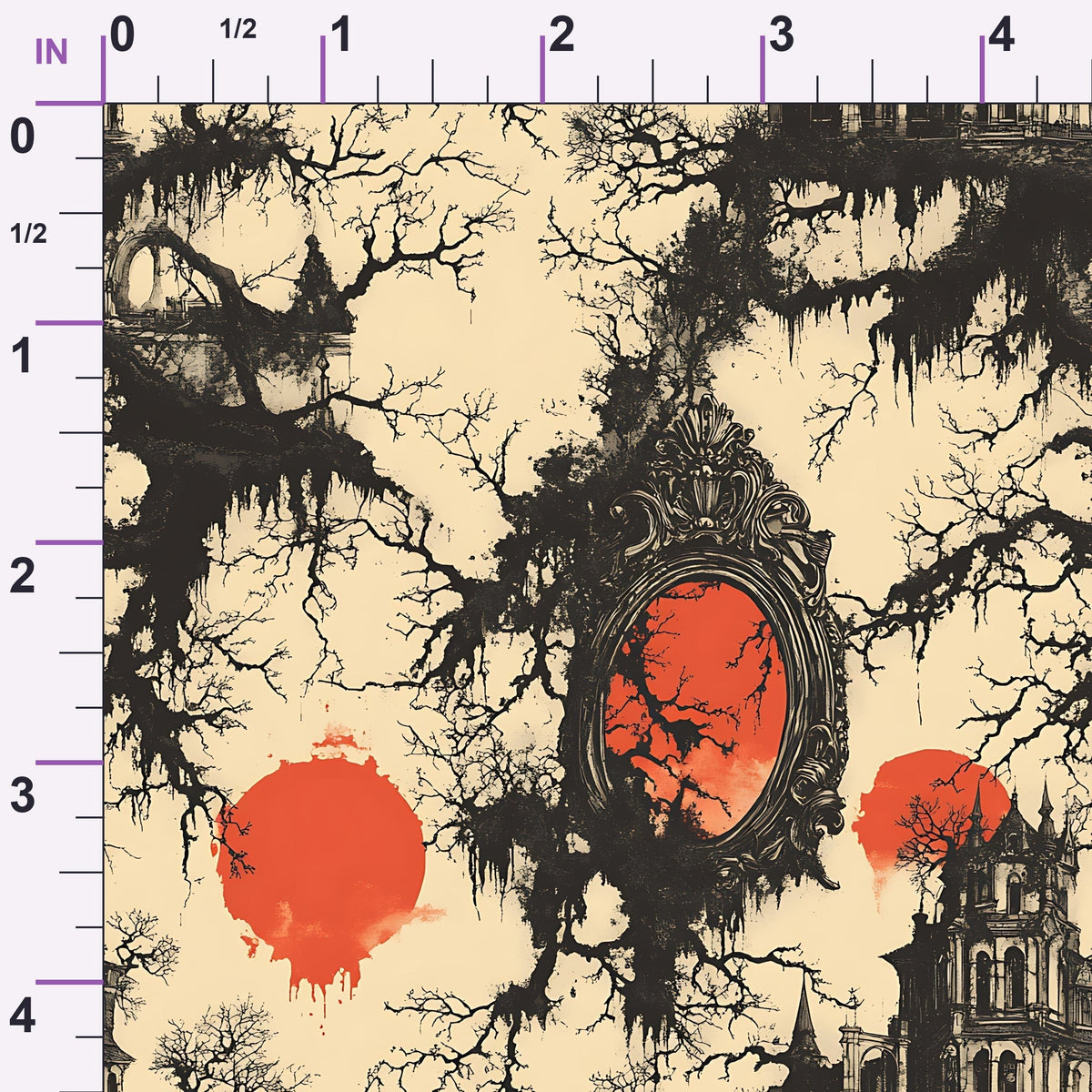 Scarlet Spires Pattern 6 Minky Fabric
