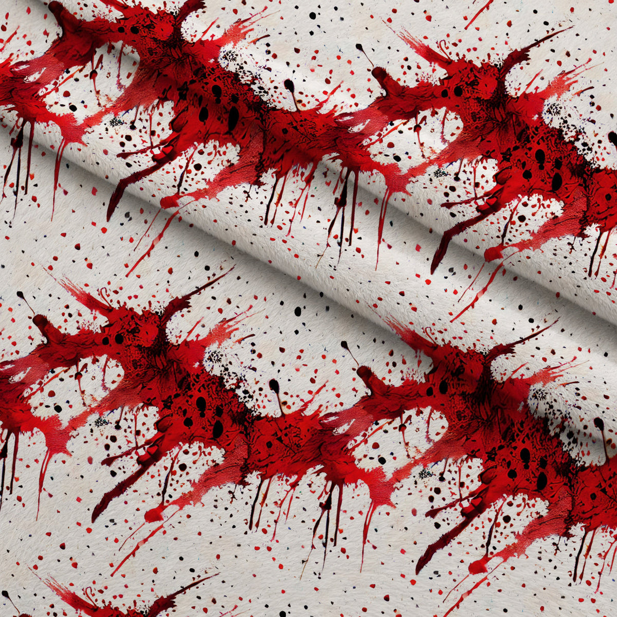 Scarlet Splash Pattern 12 Minky Fabric