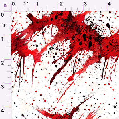 Scarlet Splash Pattern 12 Minky Fabric