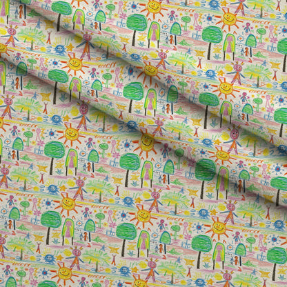 Scribble Sunshine Pattern 2 Minky Fabric