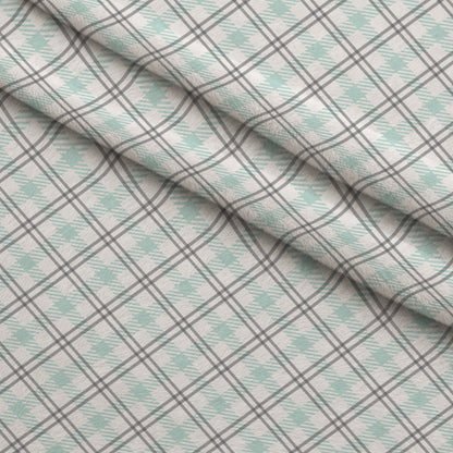 Seafoam Gingham Pattern 10 Minky Fabric