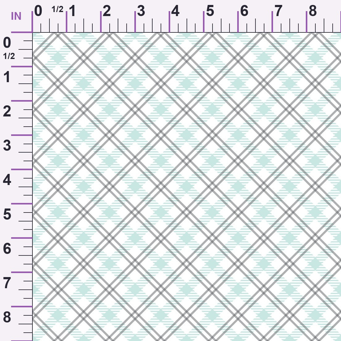 Seafoam Gingham Pattern 10 Minky Fabric