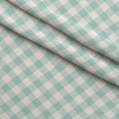 Seafoam Gingham Pattern 11 Minky Fabric