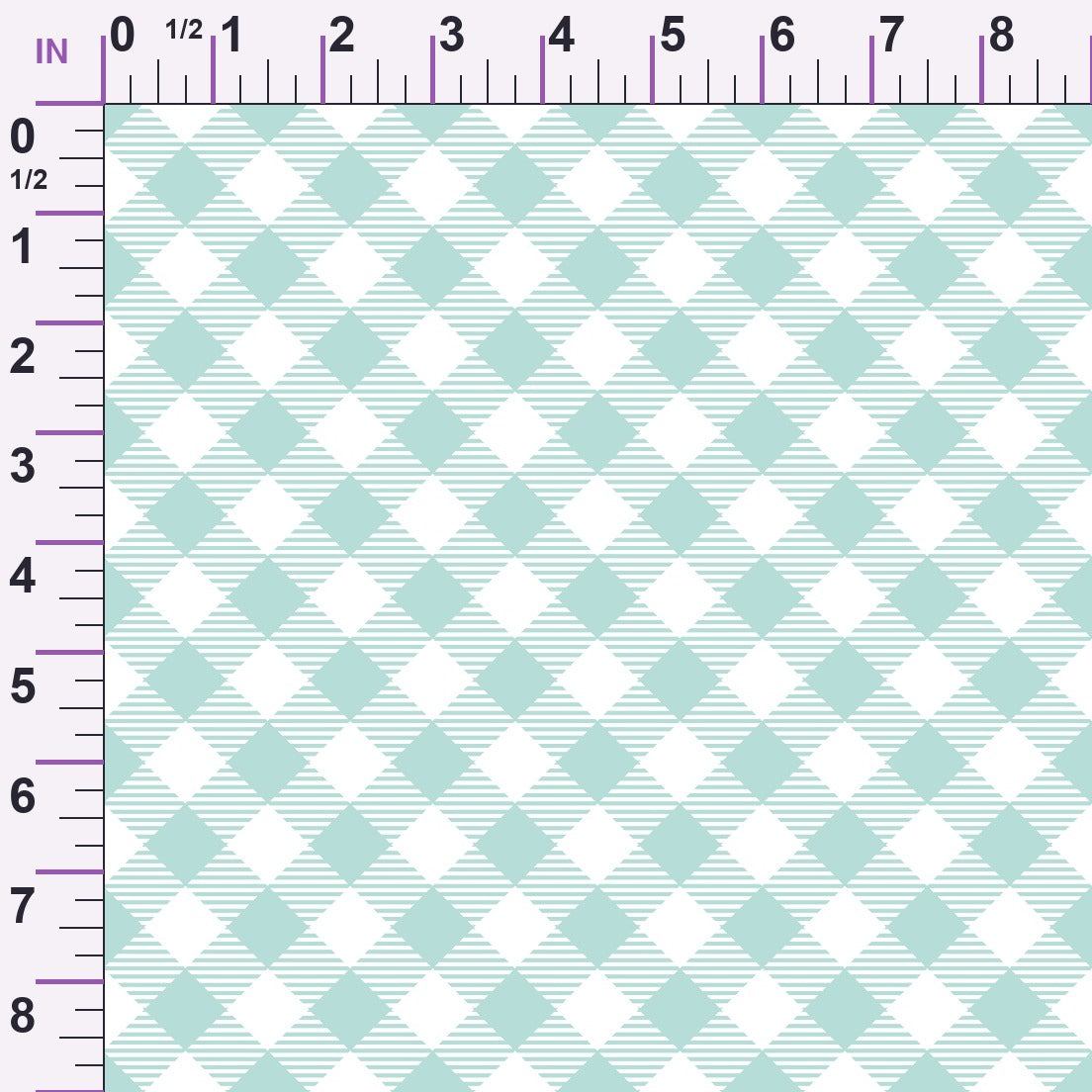 Seafoam Gingham Pattern 11 Minky Fabric