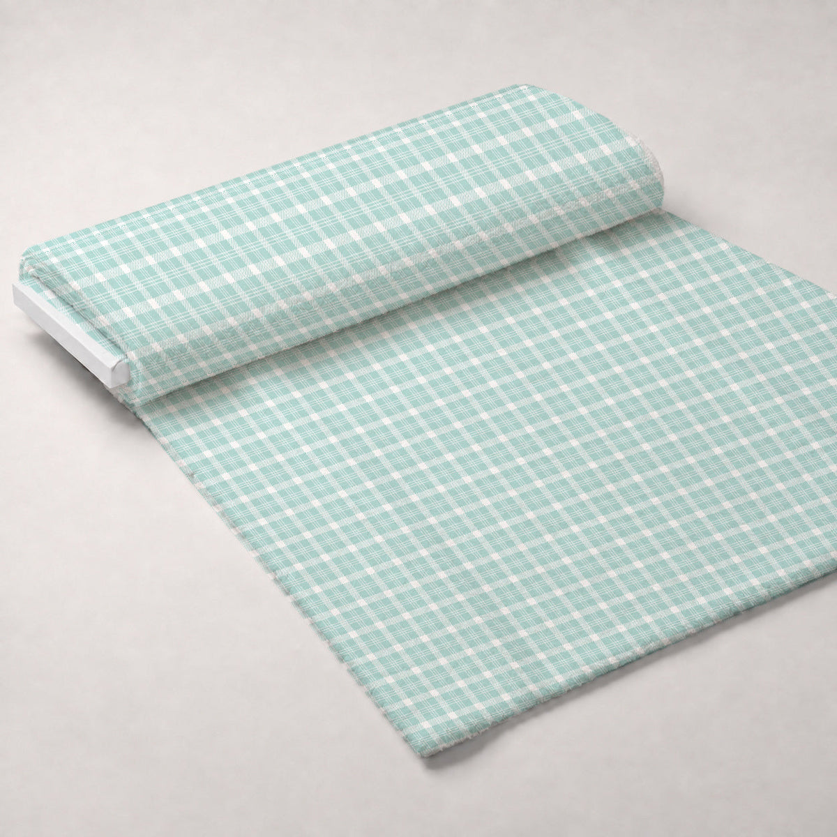 Seafoam Gingham Pattern 12 Minky Fabric