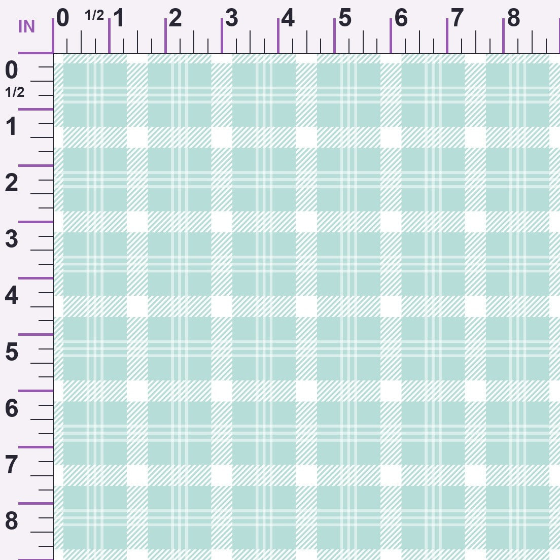 Seafoam Gingham Pattern 12 Minky Fabric