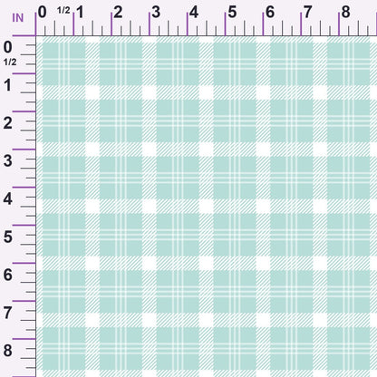 Seafoam Gingham Pattern 12 Minky Fabric